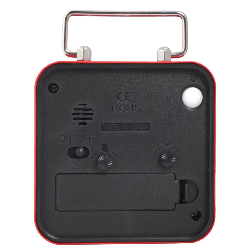 Réveil cube en métal jaune brillant