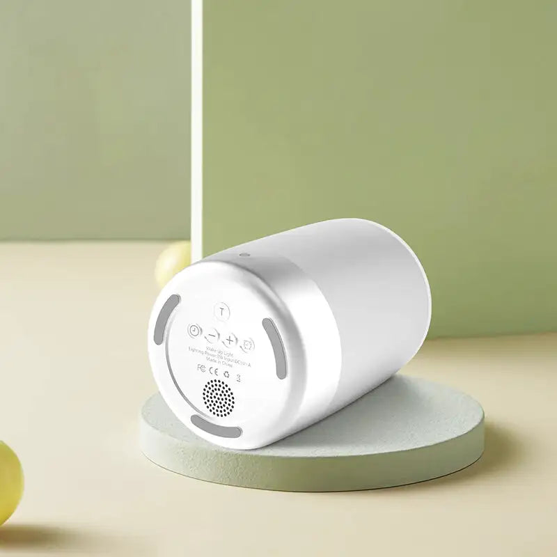 Réveil cylindrique bicolore avec affichage numérique LED