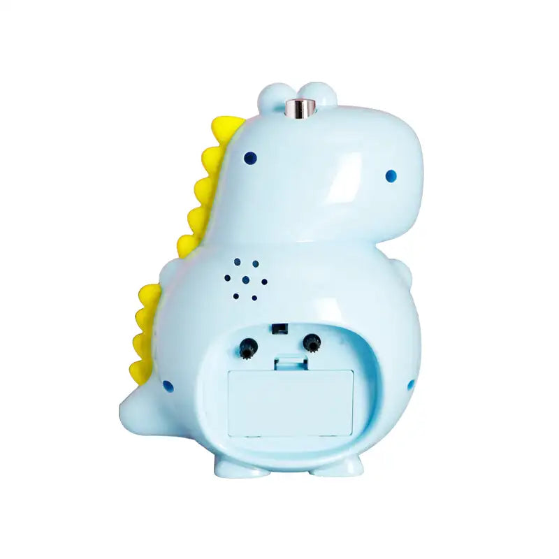 Réveil dinosaure bleu en plastique avec chiffres lisibles