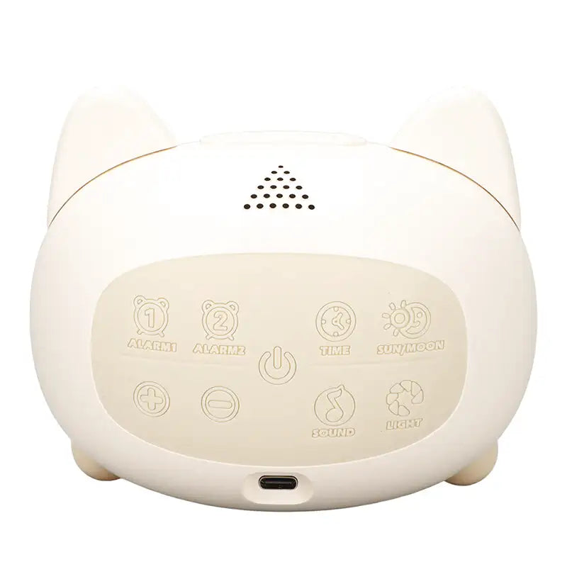 Réveil enfant en forme de lapin rose pastel