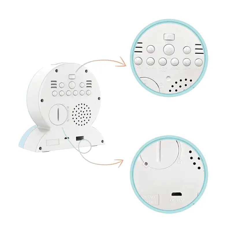 Réveil enfant hibou numérique plastique décor forêt étoilée - Comptoir du Réveil -