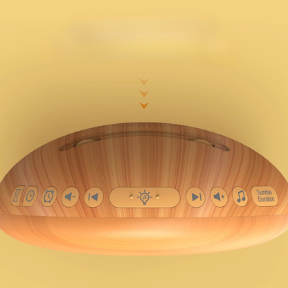 Réveil rond en bambou avec affichage numérique intégré -  - reveil-lumineux-et-son-de-la-nature - ["lumineux","Radio R\u00e9veil Lumineux"]