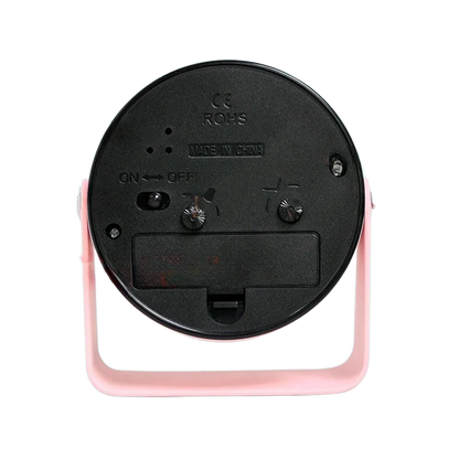 Réveil rond moderne en métal noir mat -  - reveil-analogique-trotteuse-silencieuse - ["analogique","m\u00e9canique","petit","simple","voyage"]