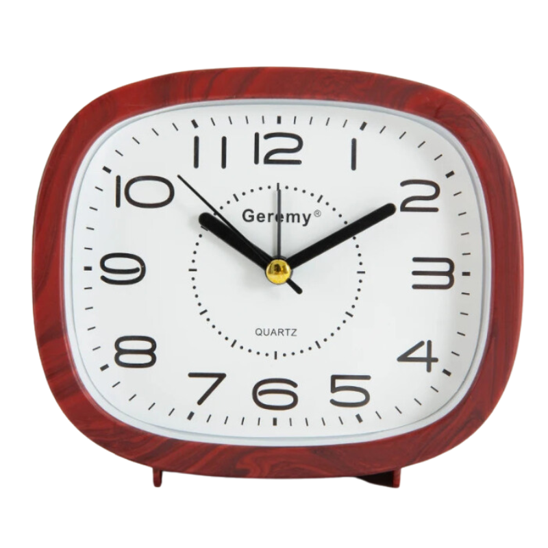 Réveil rond en bois clair à grands chiffres noirs -  - reveil-analogique-grand-chiffre - ["analogique","bois","bureau","maison","naturel","petit","radio bois","radio reveil bois","R\u00e9veil Analogique","simple"]