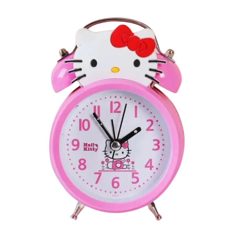 Réveil rond en métal rouge Hello Kitty -  - reveil-hello-kitty-rond - ["ado"]