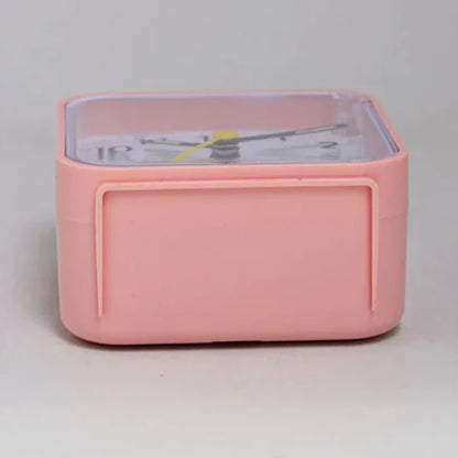 Réveil carré en plastique rose avec touches colorées -  - reveil-fille-rose - ["ado","enfant","r\u00e9veil enfant"]
