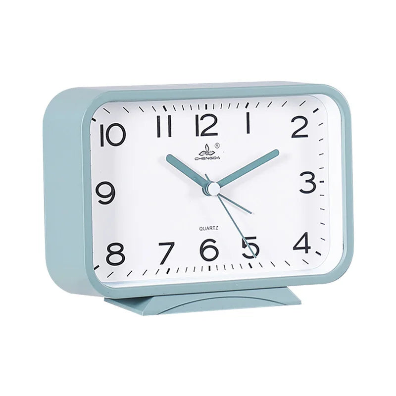 Réveil rectangulaire jaune mat avec coins arrondis -  - reveil-analogique-rectangle - ["analogique","petit","petit reveil","r\u00e9veil analogique","simple"]