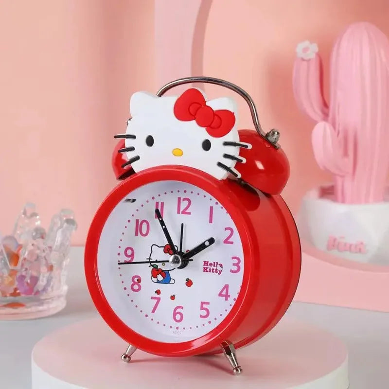 Réveil rond en métal rouge Hello Kitty -  - reveil-hello-kitty-rond - ["ado"]