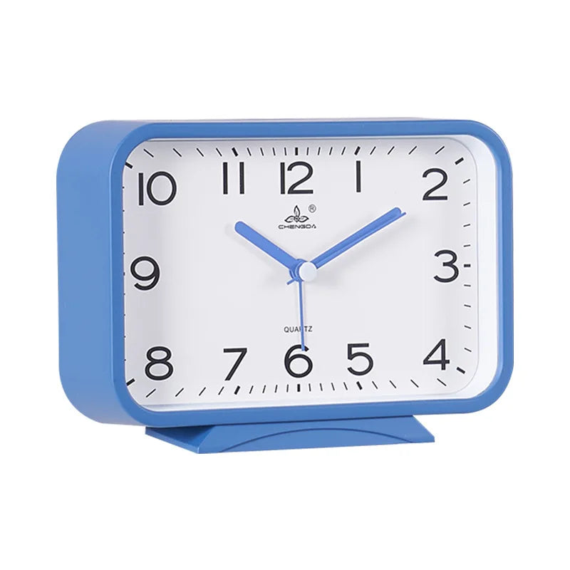 Réveil rectangulaire jaune mat avec coins arrondis -  - reveil-analogique-rectangle - ["analogique","petit","petit reveil","r\u00e9veil analogique","simple"]