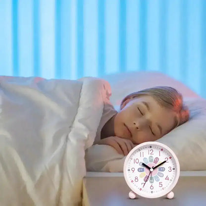 Horloge réveil fleur rose à pétales multicolores -  - reveil-fille-7-ans - ["analogique","enfant","R\u00e9veil Analogique","r\u00e9veil enfant","\u00e9ducatif"]