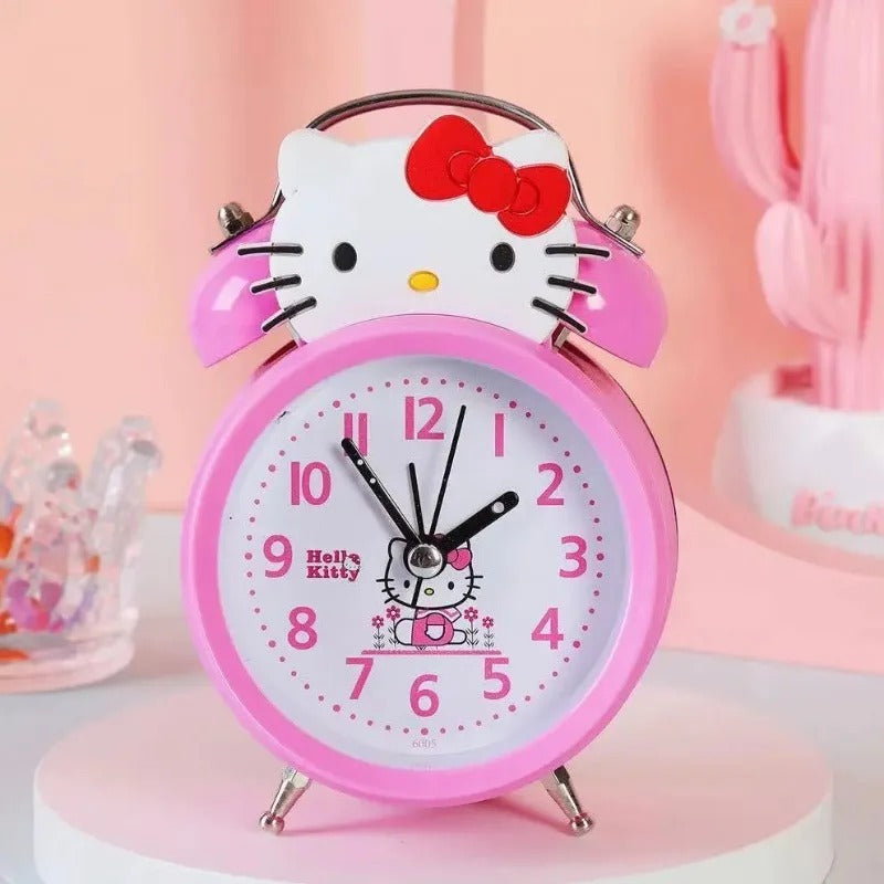 Réveil rond en métal rouge Hello Kitty -  - reveil-hello-kitty-rond - ["ado"]