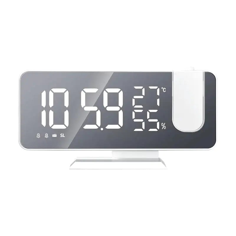 Radio réveil blanc à affichage LED multifonction -  - radio-reveil-projecteur-blanc - ["connect\u00e9","digital","num\u00e9rique","petit","petit reveil","projecteur","radio reveil connect\u00e9","radio reveil projecteur","r\u00e9veil connect\u00e9","r\u00e9veil digital","r\u00e9veil projecteur","simple"]