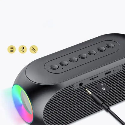 Radio réveil connecté noir avec enceinte lumineuse -  - radio-reveil-connecte-enceinte - ["ado","bluetooth","connect\u00e9","digital","lumineux","lumi\u00e8re","petit reveil","radio reveil connect\u00e9","Radio R\u00e9veil Lumineux","R\u00e9veil bluetooth","r\u00e9veil connect\u00e9","r\u00e9veil digital","simple","voyage"]