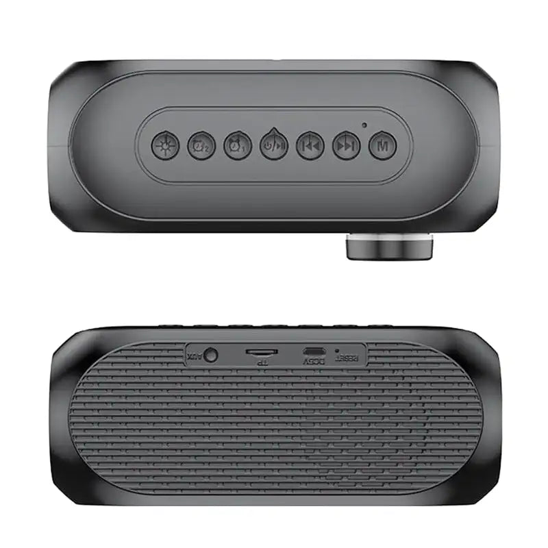 Radio réveil connecté noir avec enceinte lumineuse -  - radio-reveil-connecte-enceinte - ["ado","bluetooth","connect\u00e9","digital","lumineux","lumi\u00e8re","petit reveil","radio reveil connect\u00e9","Radio R\u00e9veil Lumineux","R\u00e9veil bluetooth","r\u00e9veil connect\u00e9","r\u00e9veil digital","simple","voyage"]