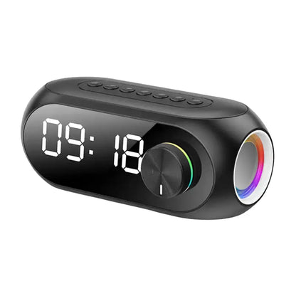 Radio réveil connecté noir avec enceinte lumineuse -  - radio-reveil-connecte-enceinte - ["ado","bluetooth","connect\u00e9","digital","lumineux","lumi\u00e8re","petit reveil","radio reveil connect\u00e9","Radio R\u00e9veil Lumineux","R\u00e9veil bluetooth","r\u00e9veil connect\u00e9","r\u00e9veil digital","simple","voyage"]