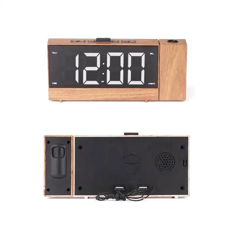 Radio réveil en bois avec projecteur intégré -  - radio-reveil-projecteur-bois - ["bois","digital","num\u00e9rique","petit","projecteur","radio reveil","radio reveil bois","radio reveil projecteur","r\u00e9veil digital","r\u00e9veil projecteur"]
