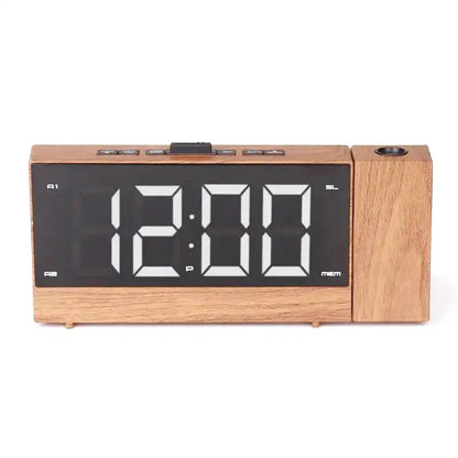 Radio réveil en bois avec projecteur intégré -  - radio-reveil-projecteur-bois - ["bois","digital","num\u00e9rique","petit","projecteur","radio reveil","radio reveil bois","radio reveil projecteur","r\u00e9veil digital","r\u00e9veil projecteur"]