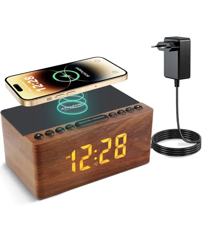 Radio-réveil LED en bois avec chargeur sans fil -  - radio-reveil-bois-induction - ["ado","chargeur induction","connect\u00e9","digital","lumineux","petit","petit reveil","radio bois","radio reveil bois","radio reveil connect\u00e9","Radio R\u00e9veil Lumineux","r\u00e9veil chargeur induction","r\u00e9veil connect\u00e9","r\u00e9veil digital","simple"]