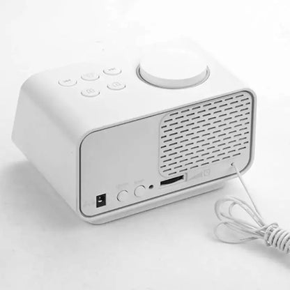 Radio réveil numérique blanc avec ports USB intégrés -  - radio-reveil-fm - ["connect\u00e9","digital","num\u00e9rique","petit","petit reveil","plastique","radio reveil connect\u00e9","r\u00e9veil connect\u00e9","r\u00e9veil digital","simple"]