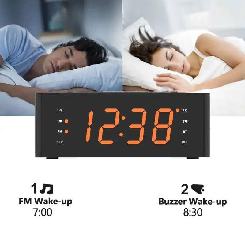 Radio réveil numérique noir à grands chiffres LED orange -  - radio-reveil-gros-chiffres - ["digital","lumineux","num\u00e9rique","petit reveil","Radio R\u00e9veil Lumineux","r\u00e9veil digital","simple"]