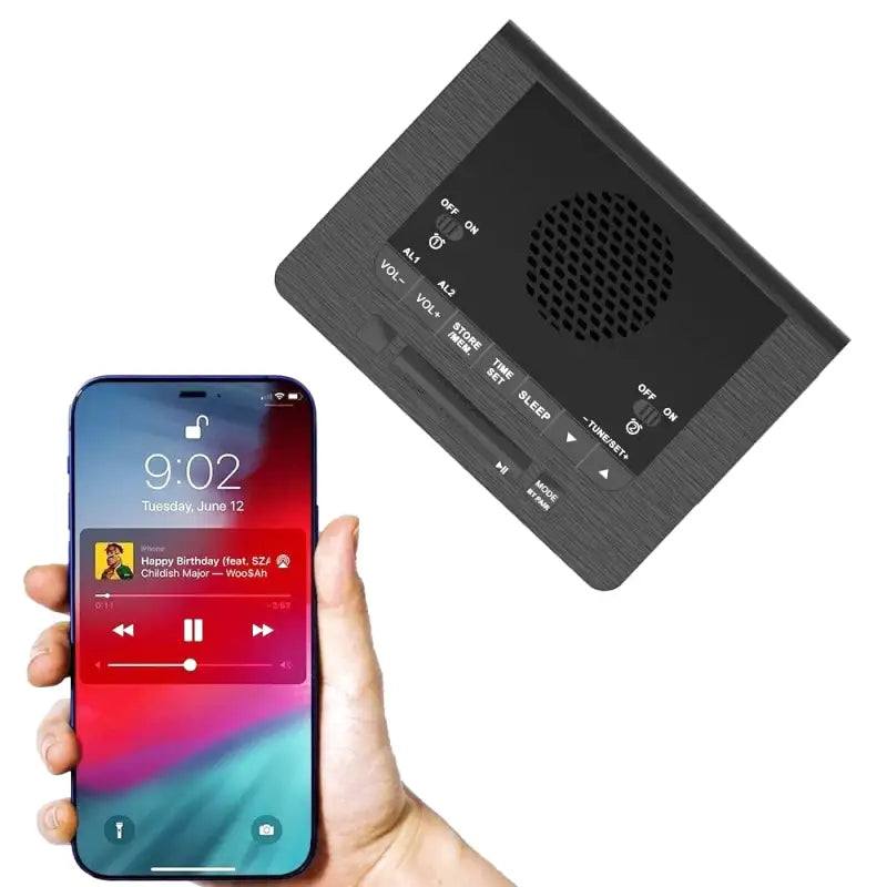 Radio réveil numérique noir à grands chiffres LED orange -  - radio-reveil-gros-chiffres - ["digital","lumineux","num\u00e9rique","petit reveil","Radio R\u00e9veil Lumineux","r\u00e9veil digital","simple"]