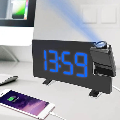 Radio réveil numérique noir à projection bleue LED -  - radio-reveil-projecteur-bleu - ["digital","lumineux","num\u00e9rique","petit","petit reveil","projecteur","radio reveil projecteur","Radio R\u00e9veil Lumineux","r\u00e9veil digital","r\u00e9veil projecteur","simple"]