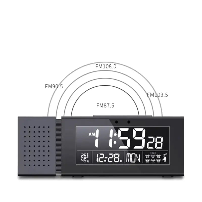 Radio réveil numérique noir avec affichage multifonction -  - radio-reveil-lumineux - ["connect\u00e9","digital","lumineux","num\u00e9rique","petit reveil","radio reveil","radio reveil connect\u00e9","Radio R\u00e9veil Lumineux","r\u00e9veil connect\u00e9","r\u00e9veil digital","simple"]