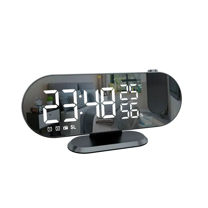 Radio réveil numérique noir avec projecteur et météo -  - radio-reveil-projecteur-plafond - ["connect\u00e9","digital","intelligent","num\u00e9rique","petit","projecteur","radio reveil connect\u00e9","radio reveil projecteur","r\u00e9veil connect\u00e9","r\u00e9veil digital","r\u00e9veil projecteur","simple"]