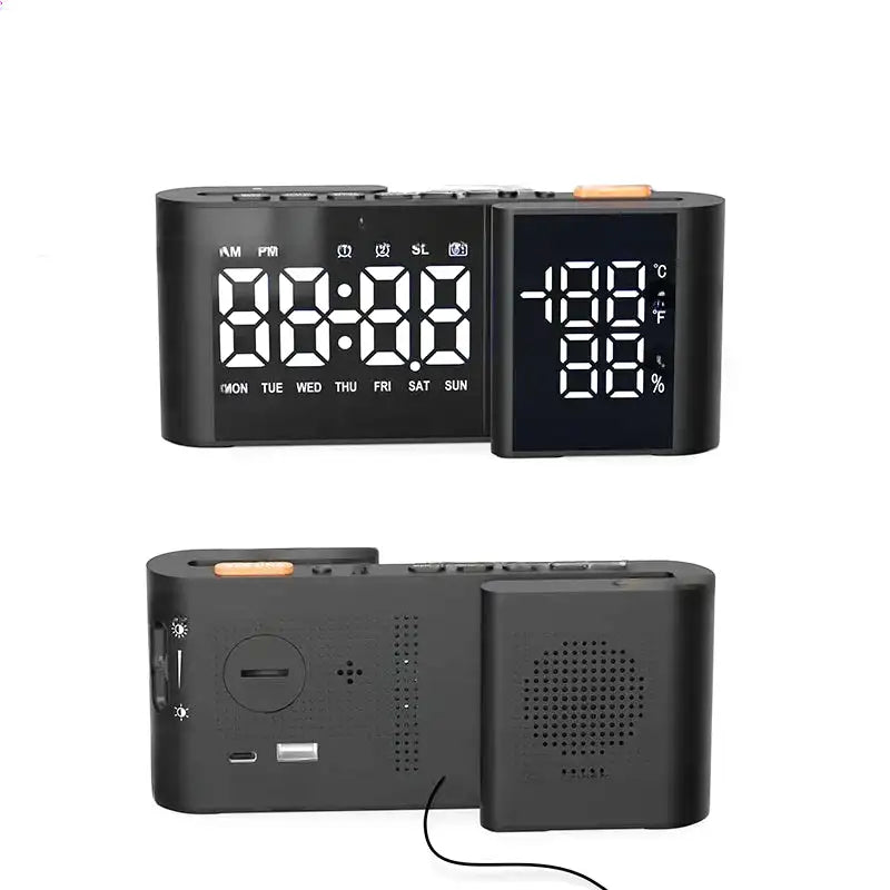 Radio réveil numérique noir avec température et humidité -  - radio-reveil-avec-temperature - ["connect\u00e9","digital","num\u00e9rique","petit reveil","plastique","radio reveil connect\u00e9","r\u00e9veil connect\u00e9","r\u00e9veil digital","simple"]