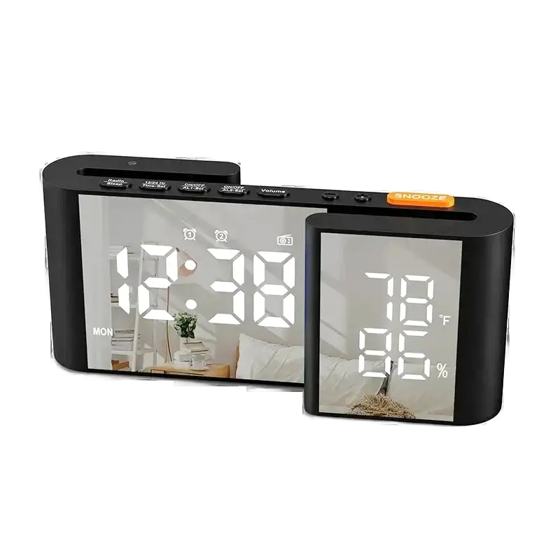Radio réveil numérique noir avec température et humidité -  - radio-reveil-avec-temperature - ["connect\u00e9","digital","num\u00e9rique","petit reveil","plastique","radio reveil connect\u00e9","r\u00e9veil connect\u00e9","r\u00e9veil digital","simple"]
