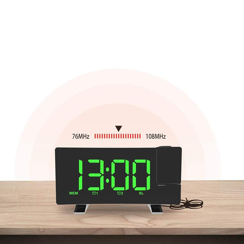 Réveil projecteur noir à affichage LED vert -  - radio-reveil-projecteur-usb - ["digital","Jour Nuit","num\u00e9rique","petit reveil","projecteur","radio reveil projecteur","r\u00e9veil digital","r\u00e9veil projecteur","simple"]