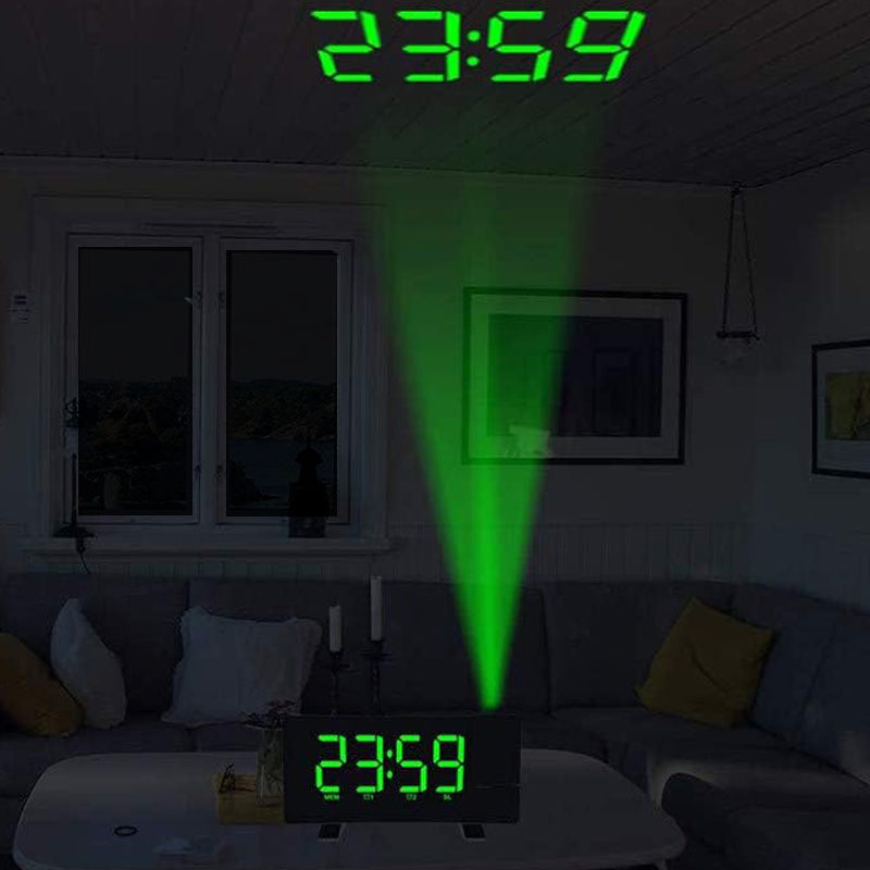 Réveil projecteur noir à affichage LED vert -  - radio-reveil-projecteur-usb - ["digital","Jour Nuit","num\u00e9rique","petit reveil","projecteur","radio reveil projecteur","r\u00e9veil digital","r\u00e9veil projecteur","simple"]
