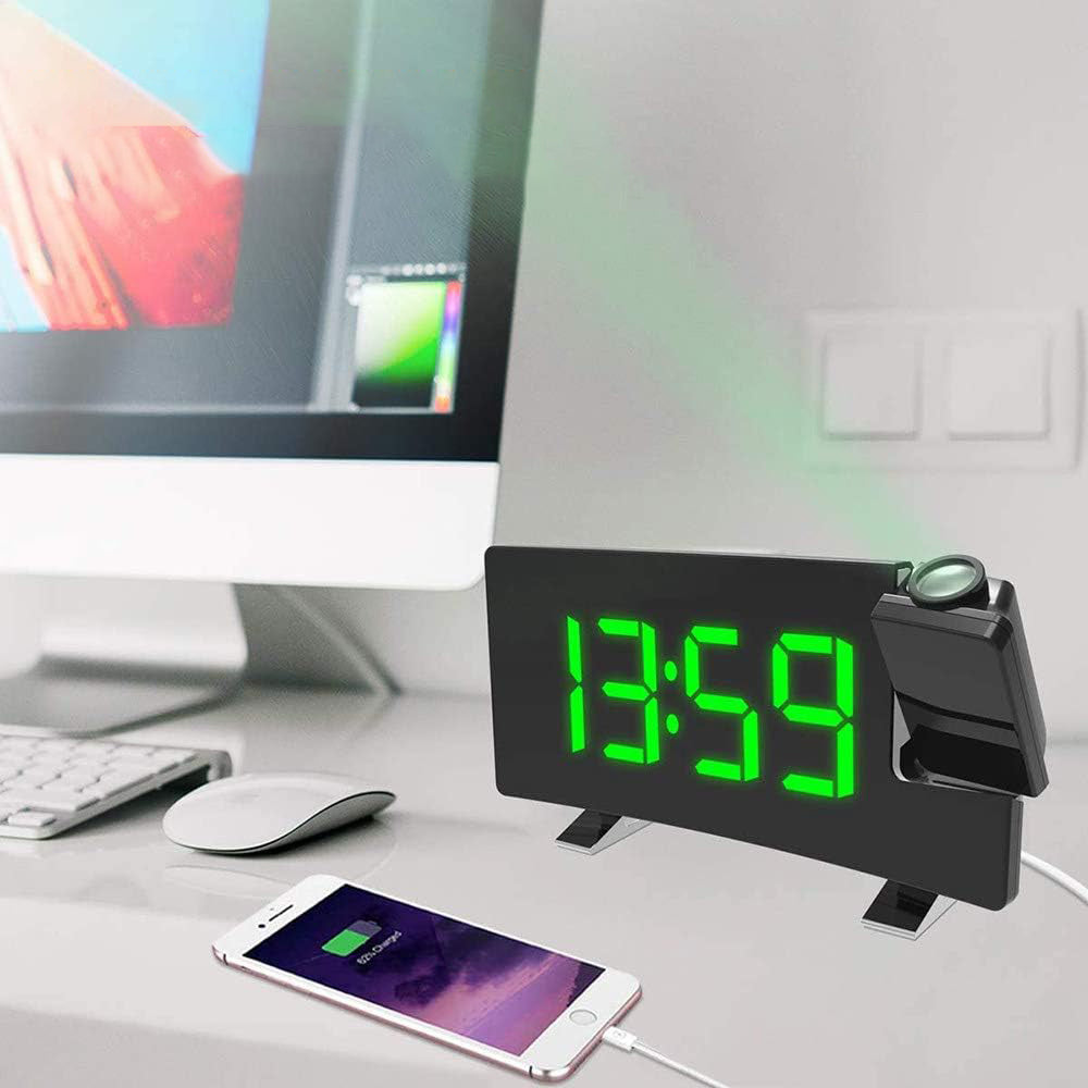Réveil projecteur noir à affichage LED vert -  - radio-reveil-projecteur-usb - ["digital","Jour Nuit","num\u00e9rique","petit reveil","projecteur","radio reveil projecteur","r\u00e9veil digital","r\u00e9veil projecteur","simple"]