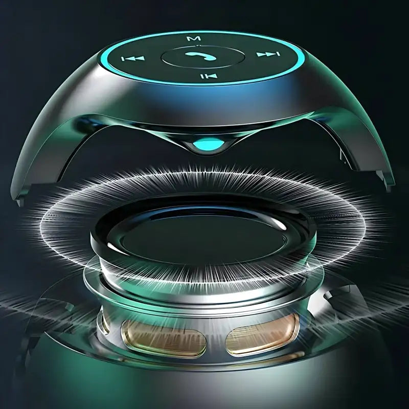 Radio réveil rond noir avec éclairage arc-en-ciel -  - radio-reveil-connecte-avec-fonction-lumineuse - ["bluetooth","connect\u00e9","digital","lumineux","lumi\u00e8re","num\u00e9rique","petit reveil","plastique","radio reveil connect\u00e9","Radio R\u00e9veil Lumineux","R\u00e9veil bluetooth","r\u00e9veil connect\u00e9","r\u00e9veil digital","simple"]