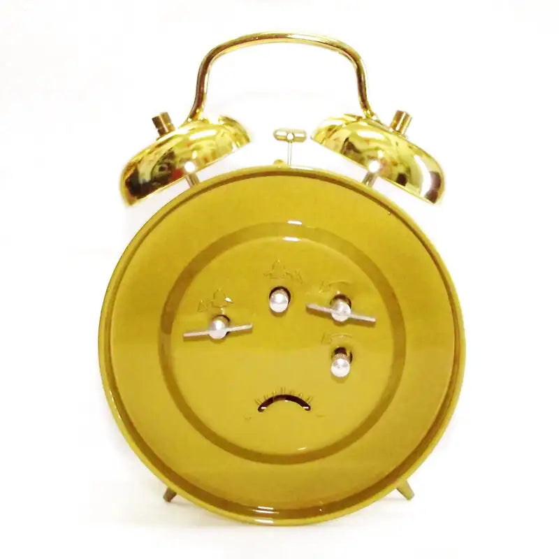 Réveil à double cloche en métal doré vintage -  - reveil-mecanique-dore-vintage - ["analogique","Jour Nuit","R\u00e9veil Analogique"]