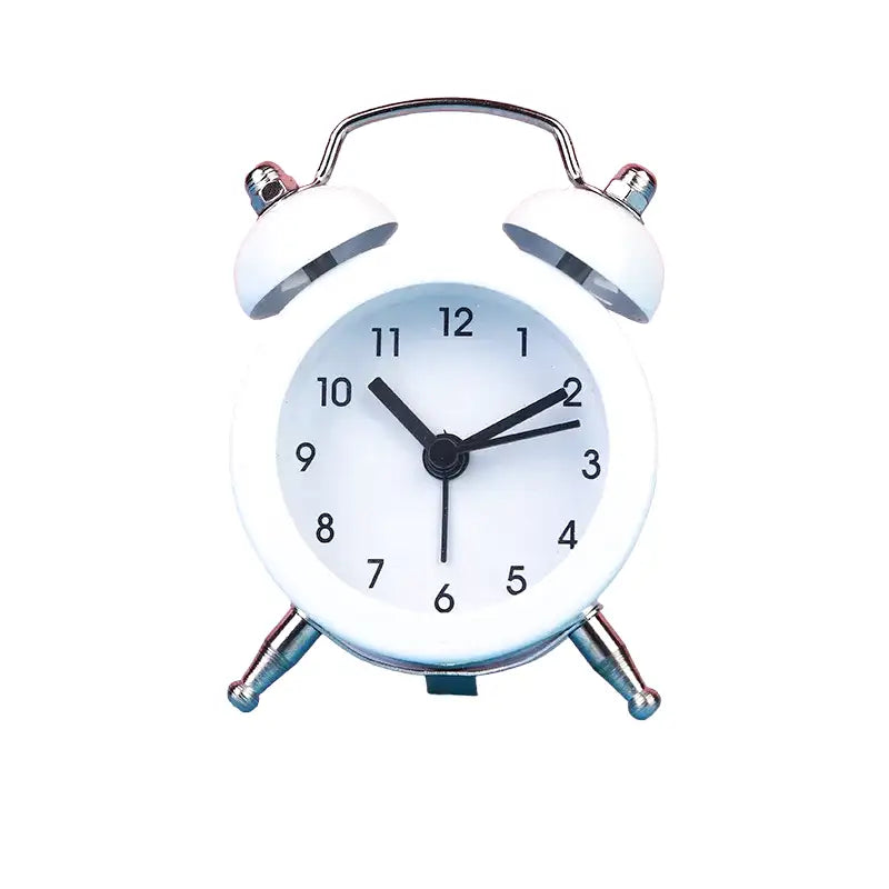 Réveil à double cloche en métal noir brillant -  - reveil-vintage-mini - ["analogique","Jour Nuit","R\u00e9veil Analogique"]