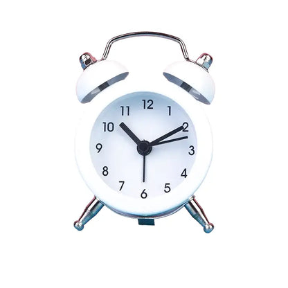 Réveil à double cloche en métal noir brillant -  - reveil-vintage-mini - ["analogique","Jour Nuit","R\u00e9veil Analogique"]