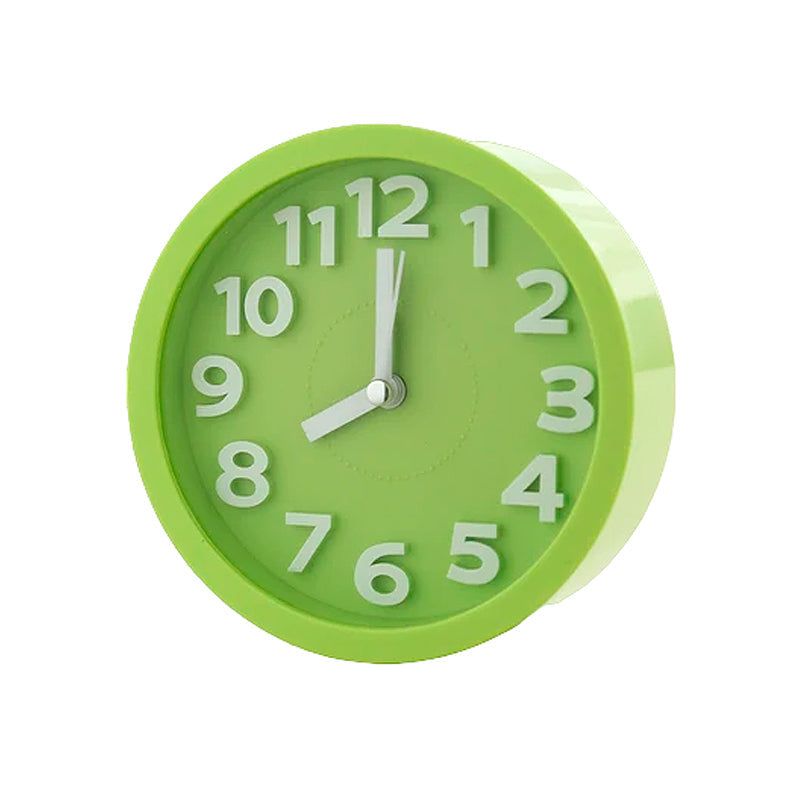 Réveil rond bleu mat avec chiffres en relief -  - reveil-a-pile-de-couleur - ["analogique","enfant","Jour Nuit","petit","R\u00e9veil Analogique","r\u00e9veil enfant","simple","voyage"]