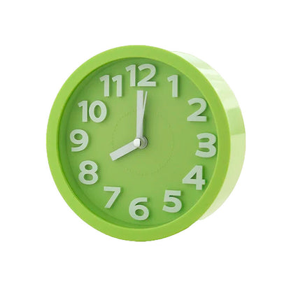 Réveil rond bleu mat avec chiffres en relief -  - reveil-a-pile-de-couleur - ["analogique","enfant","Jour Nuit","petit","R\u00e9veil Analogique","r\u00e9veil enfant","simple","voyage"]