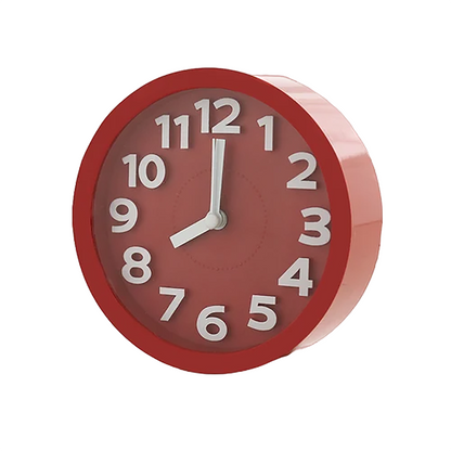 Réveil rond bleu mat avec chiffres en relief -  - reveil-a-pile-de-couleur - ["analogique","enfant","Jour Nuit","petit","R\u00e9veil Analogique","r\u00e9veil enfant","simple","voyage"]