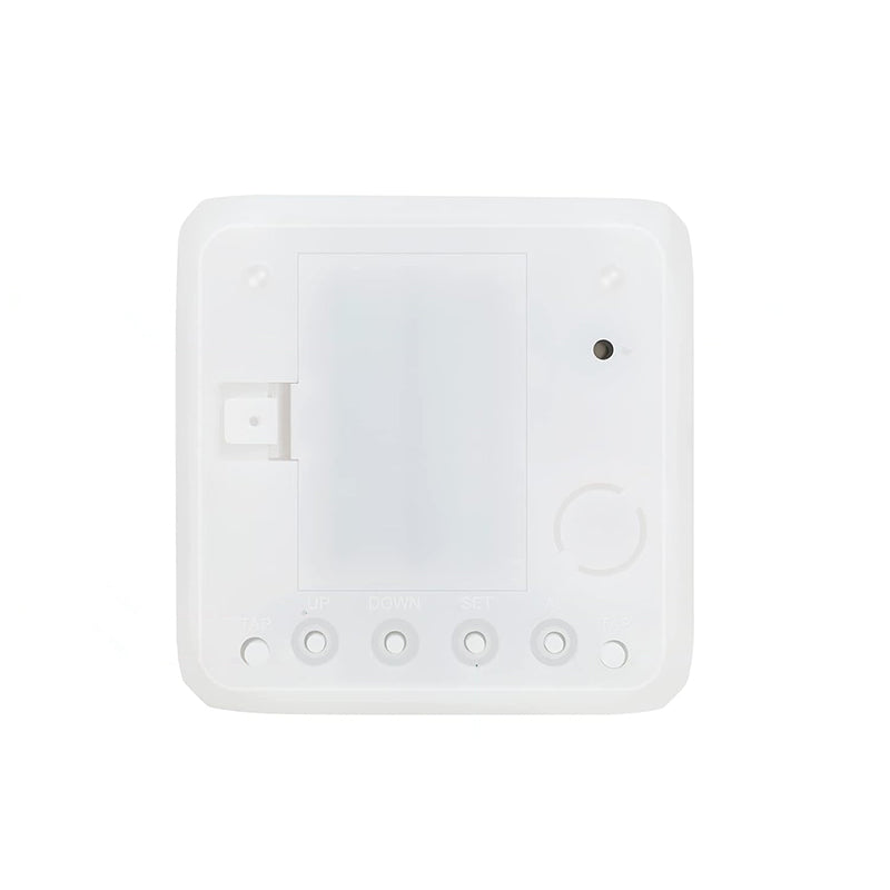 Réveil carré en plastique blanc à LED multicolores -  - reveil-a-pile-digital - ["digital","lumineux","lumi\u00e8re","num\u00e9rique","petit","petit reveil","Radio R\u00e9veil Lumineux","r\u00e9veil digital","simple","voyage"]