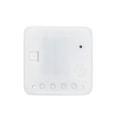 Réveil carré en plastique blanc à LED multicolores -  - reveil-a-pile-digital - ["digital","lumineux","lumi\u00e8re","num\u00e9rique","petit","petit reveil","Radio R\u00e9veil Lumineux","r\u00e9veil digital","simple","voyage"]