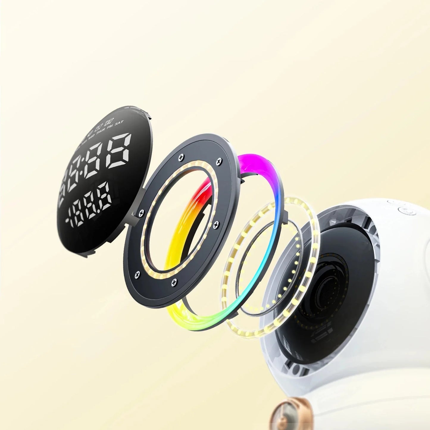 Réveil sphérique LED multicolore avec affichage digital -  - reveil-ado-aube - ["ado","connect\u00e9","digital","lumineux","lumi\u00e8re","petit","petit reveil","radio reveil connect\u00e9","Radio R\u00e9veil Lumineux","r\u00e9veil connect\u00e9","r\u00e9veil digital","simple","veilleuse"]