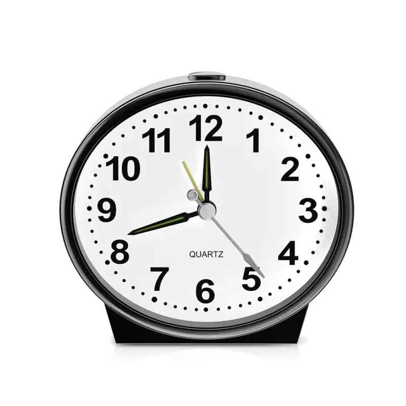 Réveil analogique à cadre noir quartz -  - petit-reveil-a-pile-analogique - ["analogique","petit","r\u00e9veil analogique","simple","voyage"]