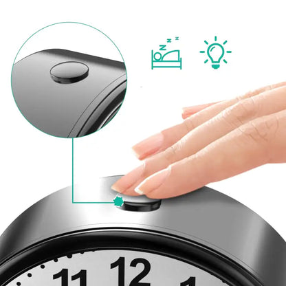 Réveil analogique à cadre noir quartz -  - petit-reveil-a-pile-analogique - ["analogique","petit","r\u00e9veil analogique","simple","voyage"]