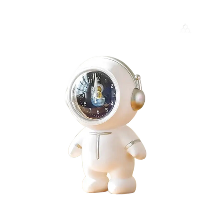 Réveil analogique astronaute en plastique blanc et argenté -  - reveil-enfant-astronaute - ["d\u00e9coratif","enfant","ludique","petit","plastique","R\u00e9veil Analogique","simple"]