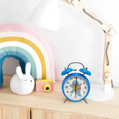 Réveil analogique bleu en métal avec motif Carapuce -  - reveil-pokemon-carapuce - ["ado","pok\u00e9mon"]