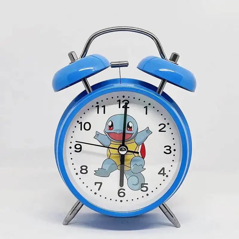 Réveil analogique bleu en métal avec motif Carapuce -  - reveil-pokemon-carapuce - ["ado","pok\u00e9mon"]