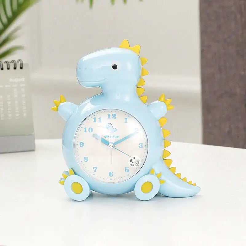 Réveil analogique dinosaure en plastique bleu et jaune -  - reveil-dinosaure-analogique - ["dinosaure","enfant","plastique","r\u00e9veil dinosaure","r\u00e9veil enfant","\u00e9ducatif"]
