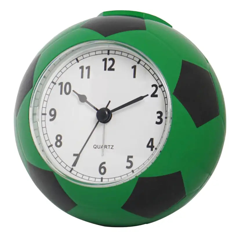 Réveil analogique en forme de ballon de foot vert -  - reveil-foot-analogique - ["analogique","R\u00e9veil Analogique"]